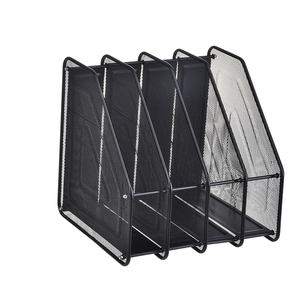 Đồ dùng học tập văn phòng phẩm Máy tính để bàn lưới văn phòng Tạp Chí tài liệu đứng chủ sở hữu bàn tập tin tổ chức 4 khe cắm kim loại giữ tập tin - Product Image 6