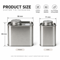 Boîtes métalliques rectangulaires avec couvercle à vis pour emballage de grains de café, 100g, 250g, 500g, 1kg, 1.5kg, avec valve, vides
