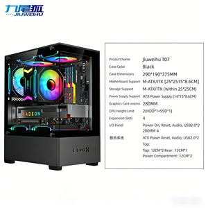 <span class=keywords><strong>Caja</strong></span> de Ordenador de Escritorio Full Tower MicroATX T07 con Vista Panorámica al Mar, Lateral de Metal y Vidrio, Refrigeración por Agua, <span class=keywords><strong>Caja</strong></span> Individual para PC DIY - Product Image 3