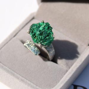 Giá bán buôn thô tự nhiên đa đá quý đá đá khoáng mẫu vật adjastable ngón tay nhẫn cho món quà - Product Image 5