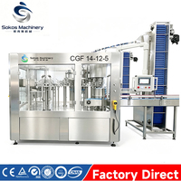 Chaîne de remplissage d'eau minérale complète Sokos 4000BPH pour usine de production d'eau potable