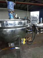 Bouilloire de cuisine pré-ventilée en acier inoxydable, électrique, à vapeur avec agitateur, utilisé pour cuiseur à confiture et sucre