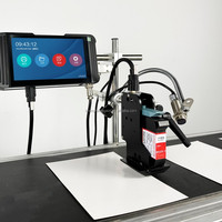 Machine d'imprimante à jet d'encre continue en ligne 12.7mm 25.4mm pour l'impression de codage de numéro de lot de code QR de date d'expiration