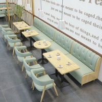 Ensemble de bancs de restaurant modernes en bois massif pour espaces commerciaux, cafés, hôtels, restaurants