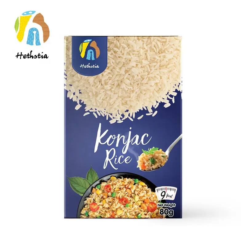 Paquete de etiqueta privada de arroz seco Konjac