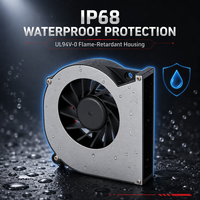 Ventilateur DC à haute pression statique 80 mm 12 V 2200 tr/min, ventilateur turbo sans balais pour le refroidissement des armoires de serveurs et des réseaux