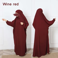 Une pièce pleine longueur de haute qualité pour Jilbab turc français Nida Abaya robe musulmane pour filles en polyester