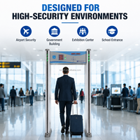 High Sensitivity 18 Zone Walk Through Metal Detector Gate Security Scanner with Human Body LED Display