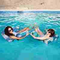 Fauteuil flottant carré gonflable en PVC pour adultes, idéal pour piscine, plage, fête aquatique