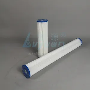 20 microns Paper pleated filter replacement cartridge 5 10 20 30 40 Inch polyester PET pool filter cartridge