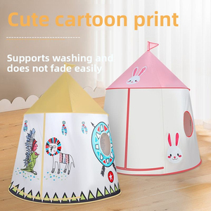 Kids Play Tent Princess Castle for Baby Toddler Boys Girls Indoor Outdoor Playhouse Toy with <b>Window</b> <b>Light</b> Portable Polyester - Product Image 6