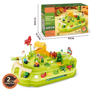 Juguetes de pista de dinosaurios DIY, pista de carreras eléctrica, juguetes de carreras, juegos de mesa, vehículos, coches, juguetes de aventura para niños - Product Image 3