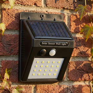 Lámpara Solar LED de Pared para Exteriores, Impermeable IP65, con 20 LED, Sensor de Movimiento PIR, Batería de Respaldo, para Jardín e Iluminación de Calles - Product Image 1