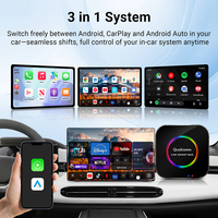 Rhythm Plug And Play CarPlay Ai Box 3 en 1 Sistema Inalámbrico CarPlay Android Auto 4G SIM Luz Ambiental Google Play