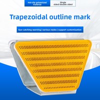 Panneau de signalisation routière trapézoïdal adhésif standard national, galvanisé à chaud, ondulé, de niveau diamant, réfléchissant