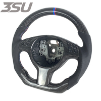 Volant de voiture en cuir et fibre de carbone style sport pour BMW E46 1998-2005, style universel pour intérieur de voiture
