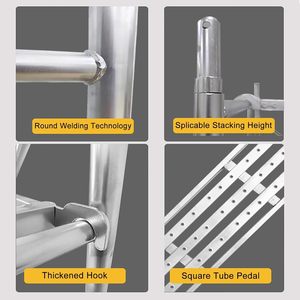 Galvanized Mobile Folding <strong>Scaffolding</strong> <strong>System</strong> Portable Portal Frame <strong>Scaffolding</strong> for Construction - Product Image 2