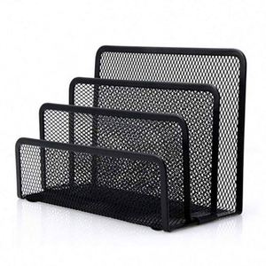 Document File Paper Letter Desktop Tray Desk Organizer 3 Compartments Metal Storage Stand File Storage Rack Holder - Product Image 6