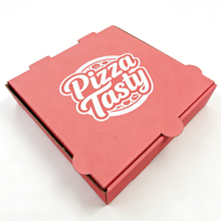 Boîtes à pizza jetables écologiques mates de qualité alimentaire personnalisées SP4495 pour la livraison à emporter des restaurants