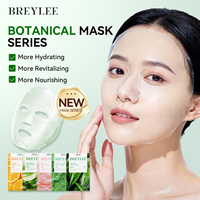Série de masques végétaux Breylee, cosmétiques en marque privée, masque facial au collagène pour femmes, nettoyage en profondeur