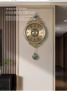 Đồng hồ treo tường bằng gốm sứ cao cấp, thiết kế sáng tạo, trang trí nhà cửa, kiểu số, chạy pin, dùng cho nhà bếp - Product Image 3