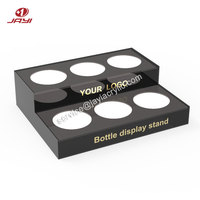 Support de présentation de bouteilles de liqueur JAYI sur mesure, support en acrylique pour bouteilles de vin avec lumière LED