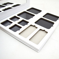 Emballage de Palette de maquillage vide, magnétique, 12 trous, personnalisé, en papier, emballage de Palette d'ombre à paupières avec miroir