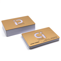 Cartes de visite personnalisées avec impression de logo transparent en plastique givré partiellement transparent avec or mat