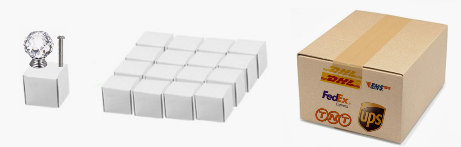 30mm Clear Crystal Glass Door Knobs with Screw Cupboard Cabinet Handle Drawer Pull Handle