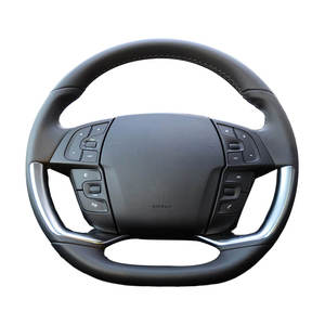 Housse de volant de voiture en cuir microfibre point à la main pour Citroen Grand <span class=keywords><strong>C4</strong></span> <span class=keywords><strong>Picasso</strong></span> Space <span class=keywords><strong>Tourer</strong></span> 2013-2019 2020 2021 2022 - Product Image 1