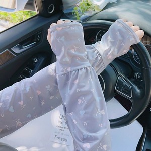 Manches de protection solaire anti-UV en soie glacée/nylon/cachemire pour femmes, idéales pour le cyclisme en extérieur en été - Product Image 5