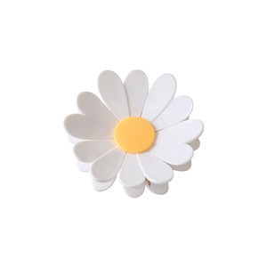 Daisy Petal Magnetic Seal <b>Clip</b> For Snacks Food Bags Multifunction Refrigerator Magnet Pink White 6Pcs Each - Product Image 5