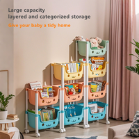 Organiseur de jouets pour enfants, armoires de rangement, meubles pour enfants, étagères en plastique pour bébés, supports et étagères de rangement de cuisine avec roulettes