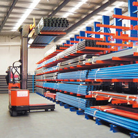 Étagère cantilever robuste à 5 niveaux pour le stockage de arbres de transmission automobiles, pneus, bobines de câbles logistiques, colis longs et étagères personnalisées