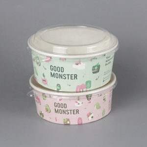 Bol en papier de qualité alimentaire, Logo personnalisé imprimé, pour la salade et les plats pour les tout-petits, tous les aliments - Product Image 4