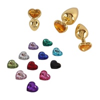 Vente flash Jouets sexuels anaux en forme de cœur doré Plug anal Produits pour adultes Machine sexuelle pour couple Hommes Femmes
