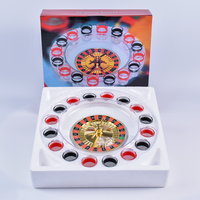 Jeu de roulette russe avec roue de roulette transparente et 16 verres à liqueur, fête amusante pour adultes