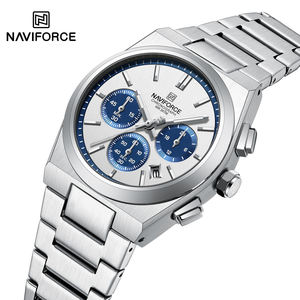 NF8048 Unisex elegante correa de acero reloj de cuarzo cara personalizada 3 diales cronómetro moda negocios ocio reloj bajo MOQ directo - Product Image 2