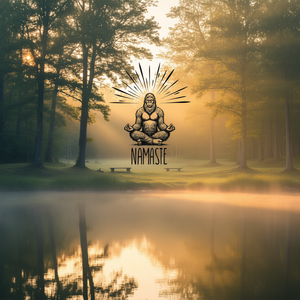 Camiseta con diseño de meditación y postura de yoga Namaste Bigfoot, ajuste unisex - Product Image 3