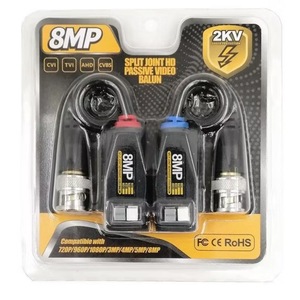 ملحقات الدوائر التلفزيونية المغلقة <span class=keywords><strong>Balun</strong></span> PVC PVC Power Y Vudeo Balums BNC أو عمدة 4k HD RJ45 m Viedeo <span class=keywords><strong>CCTV</strong></span> 8MP Balum فيديو - Product Image 1