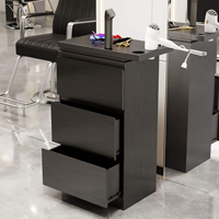 Nouvelle armoire de rangement multi-niveaux en acier inoxydable pour salons de coiffure, mobilier de coupe de cheveux pour salons de barbier