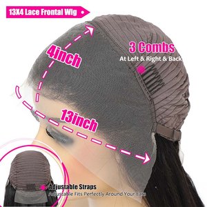Perruque frontale en dentelle transparente 13x4 Chioma Pixie Cut, <span class=keywords><strong>cheveux</strong></span> humains vierges Remy ondulés et bouclés - Product Image 6