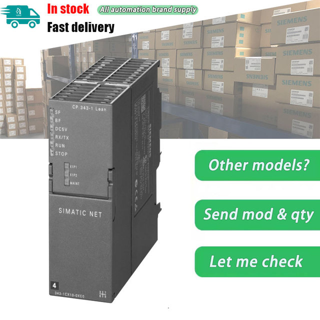 6GK73431CX100XE0 Communications Processor CP 343-1 Lean 6GK7 343-1CX10-0XE0 Siemens 6GK7343-1CX10-0XE0