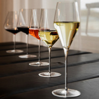 Verre à vin rouge Bourgogne en cristal ultra-fin soufflé à la main et verre flûte, design de luxe léger, capacité 501-600 ml