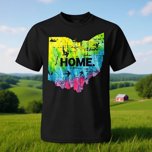 Ohio Native Home <b>Tee</b> T-<b>Shirt</b> <b>Tie</b> <b>Dye</b> Distressed Design Unisex Fit - Product Image 3