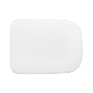 Sedile WC Hidra Shape Allungato in Plastica Bianca con Frontale Chiuso, Design Minimalista per Bagno - Product Image 1