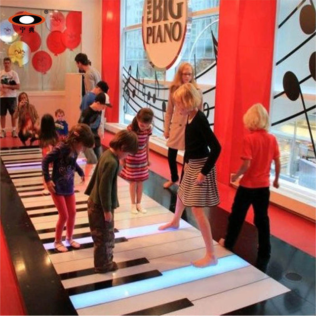 RIGEBA IP65 Indoor Tin Paint Base LED Piano Interactive Sensitive Dance Floor for Kids Interaction Decoration
