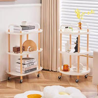 Chariot de rangement multi-niveaux mobile, chariot utilitaire sur pied facile à déplacer pour cuisine, salon, dortoir, salle de bain, et pour ranger les collations