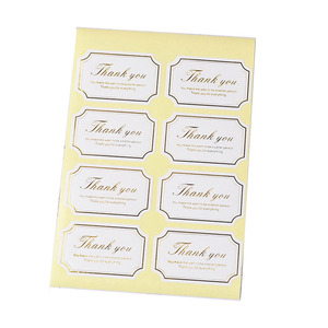 Foglio rettangolare di adesivi personalizzati all'ingrosso di fabbrica per confezioni regalo - Product Image 1