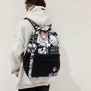 Sac à dos tendance imprimé pour étudiants, sac décontracté pour collégiens et lycéens, sac à dos de marque imprimé avec dessins animés pour étudiants - Product Image 5